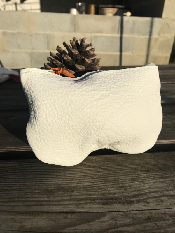 Petite pochette NOVA en cuir blanc de dos