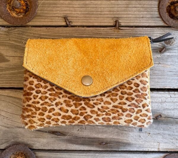 Pochette en cuir URIKA léopard