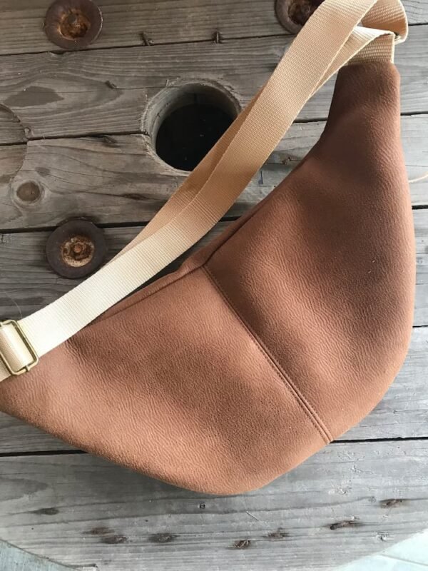 Sac banane tissu enduit dos