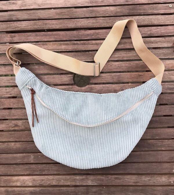 Banane velours côtelé bleu taille M