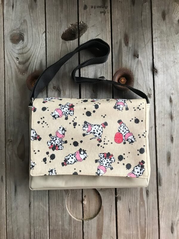 Sac à rabat interchangeable base beige