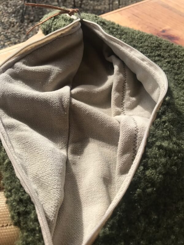 Sac banane sherpa kaki ouvert