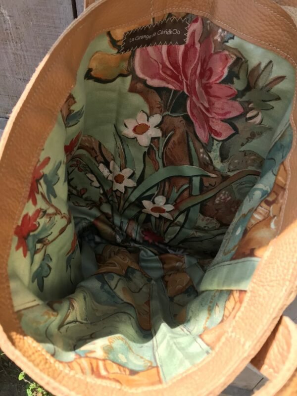 Sac en patchwork de cuir ANGENI intérieur
