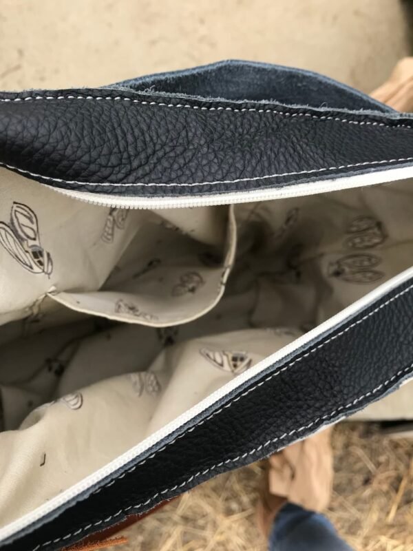 Sac en cuir vu intérieur