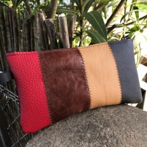 Pochette en cuir 4 couleurs