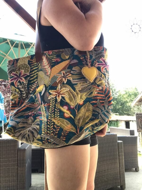 Sac de plage vu porté