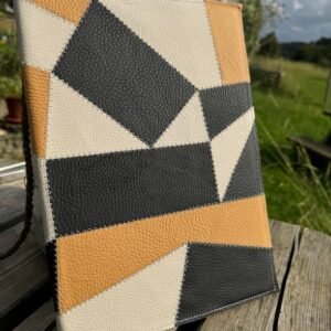 Couverture agenda en patchwork de cuir