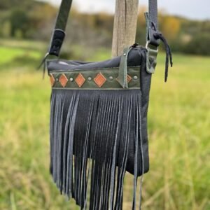 Sac western en cuir noir KIMI
