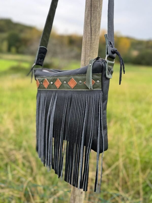 Sac western en cuir noir KIMI