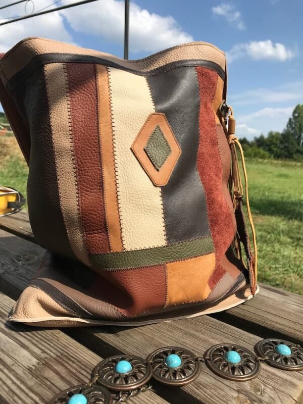 Sac en patchwork de cuir DENALI