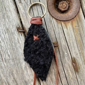 Porte-clés en cuir KASA noir